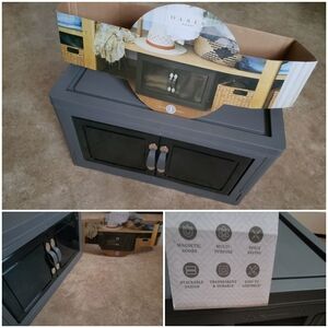 Oasis Charcoal Cabinet with Magnetic Doors